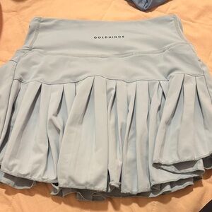 Goldhinge Light Blue Pleated Skirt
